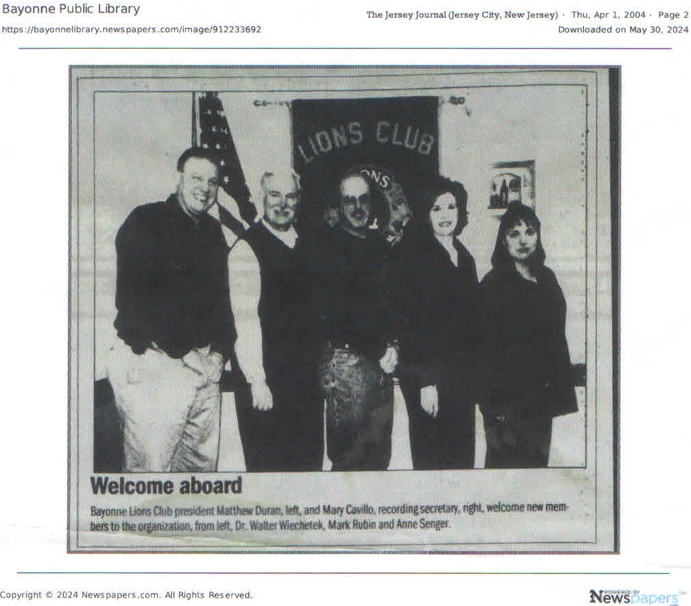 Time Capsule: April 1, 2004 Doc Wick joins the local Lions Board